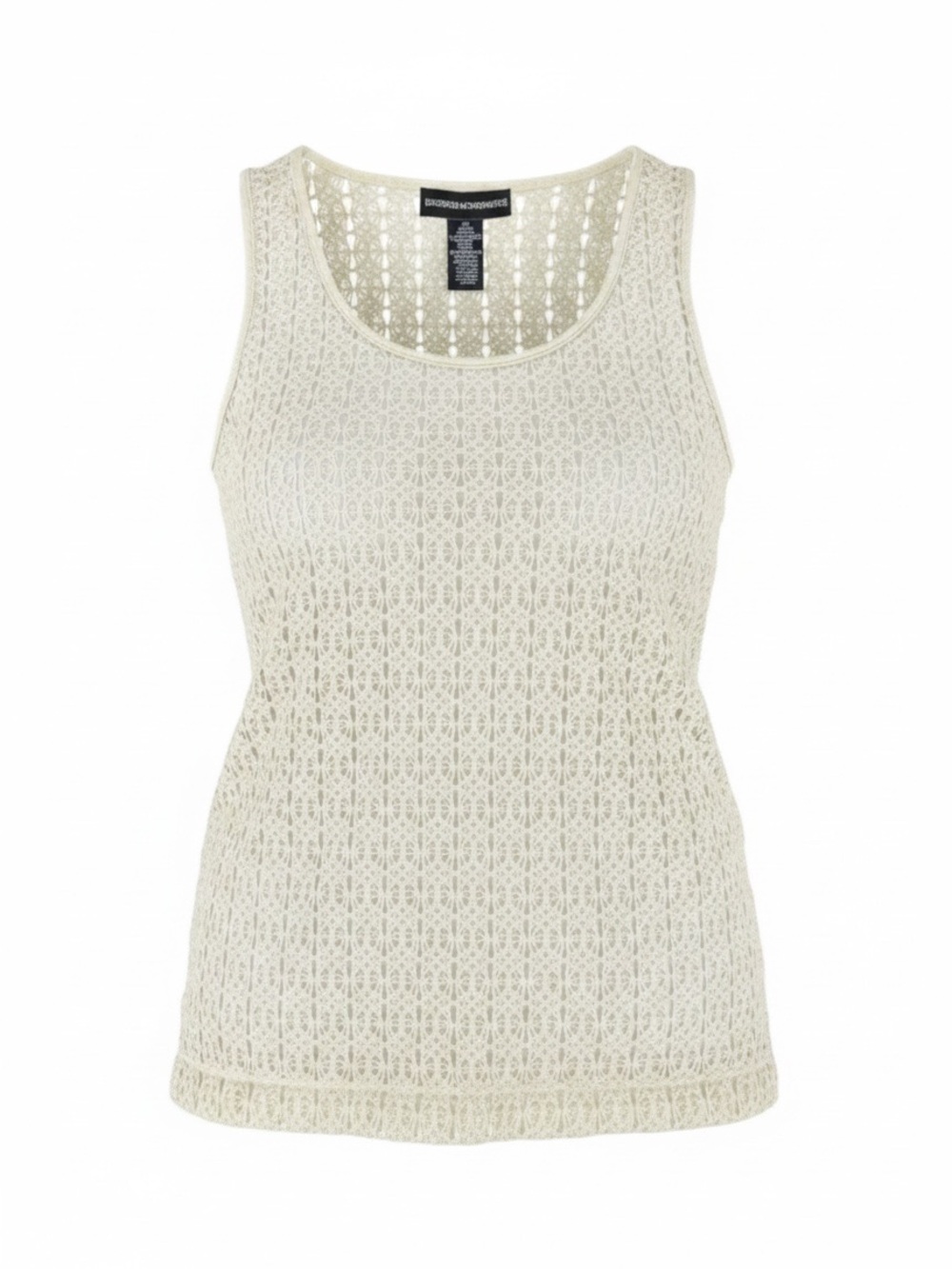 Norton McNaughton Vintage Cream Crochet Tank Top SZ XS - Cottage core EUC